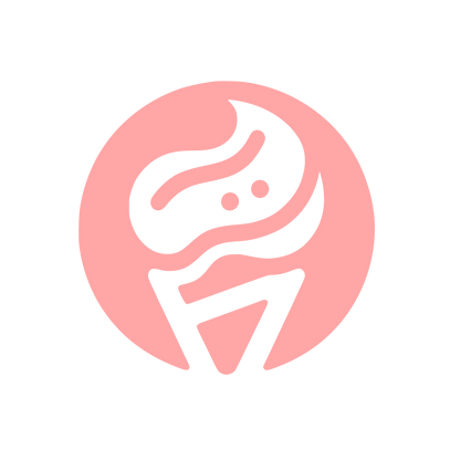 Ice Cream Logo Design #ffa6a6