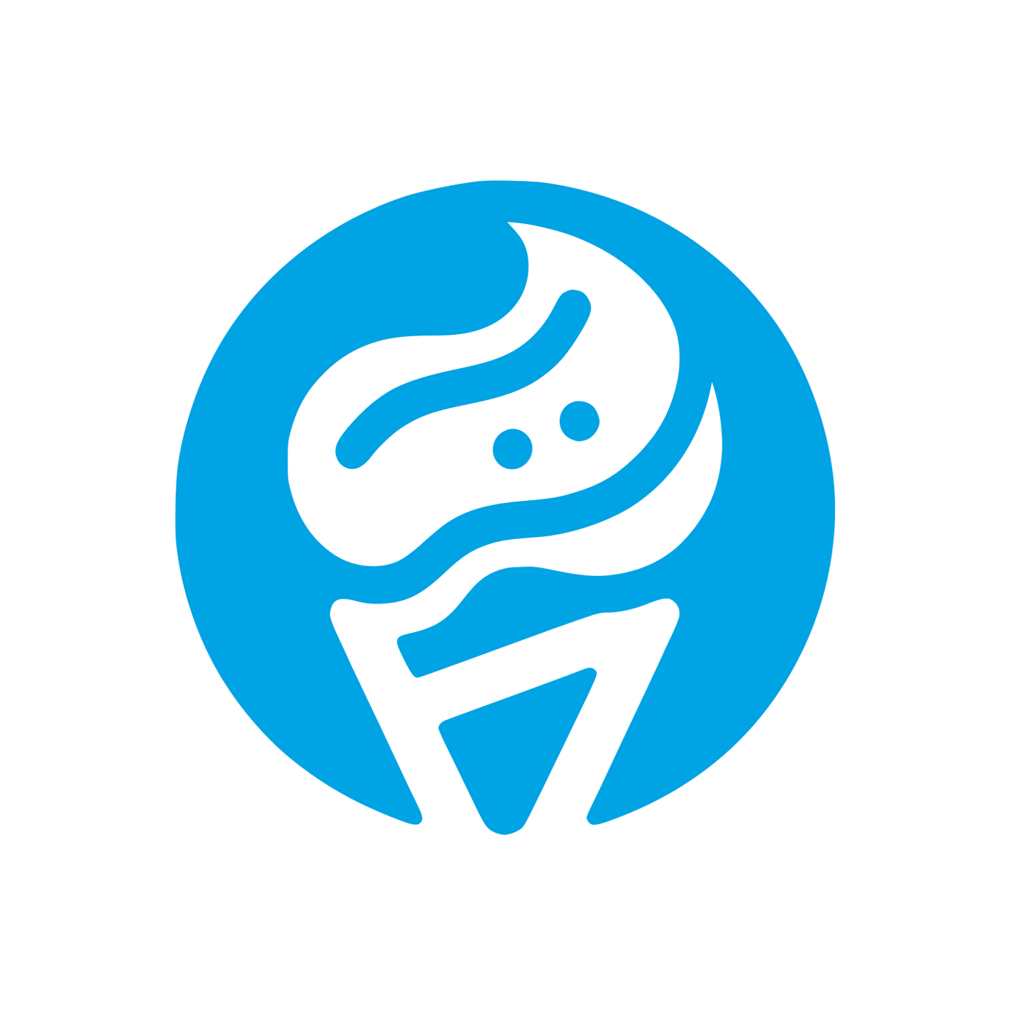 Ice Cream Logo Design #00a3e4