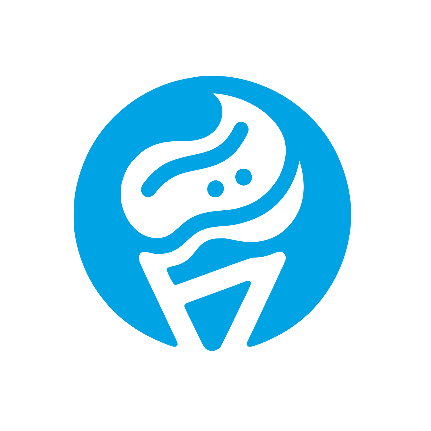 Ice Cream Logo Design #00a3e4