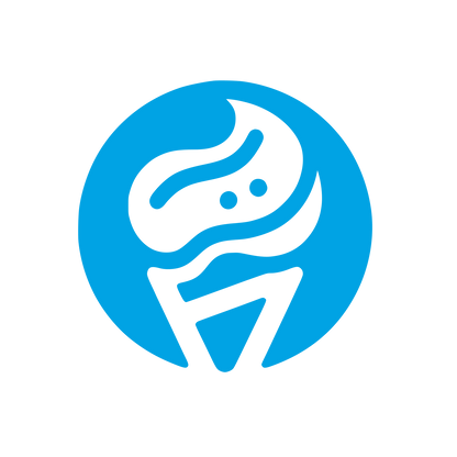 Ice Cream Logo Design #00a3e4