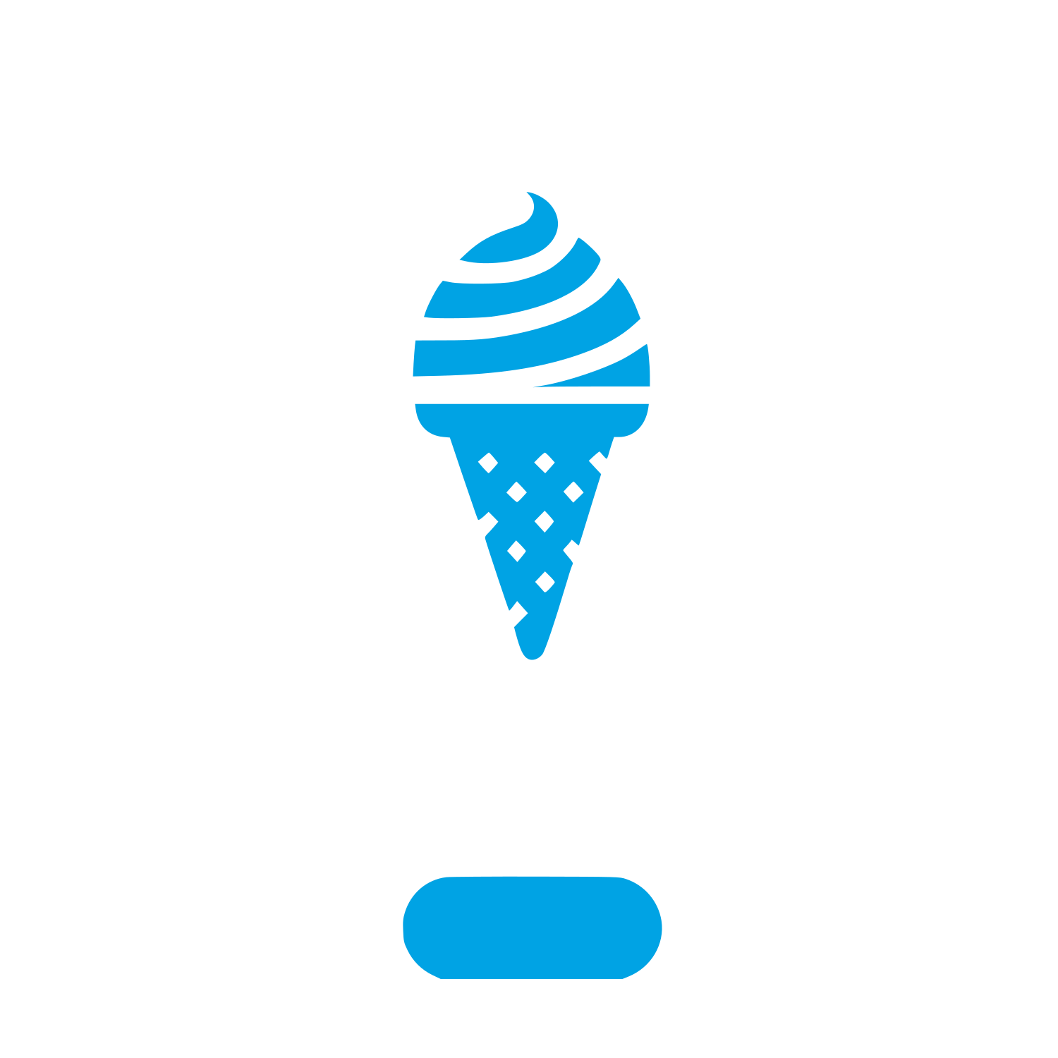 Ice Cream Logo Design #00a3e4