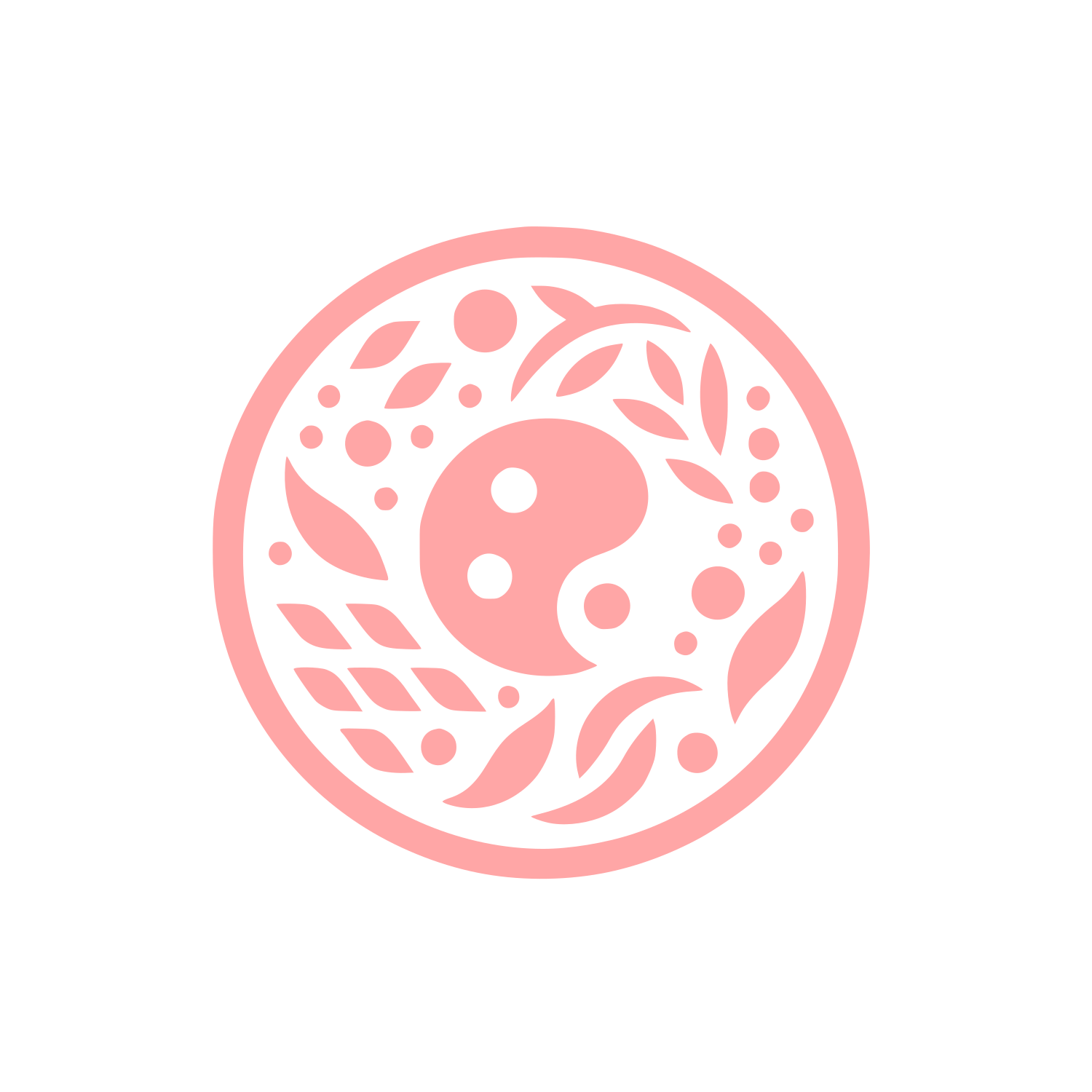 Yin Yang Nature Logo #ffa6a6
