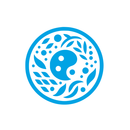 Yin Yang Nature Logo #00a3e4