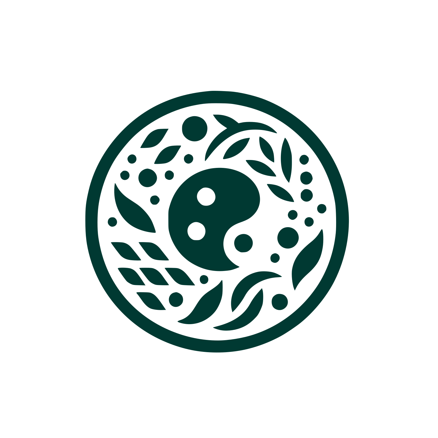 Yin Yang Nature Logo #003932