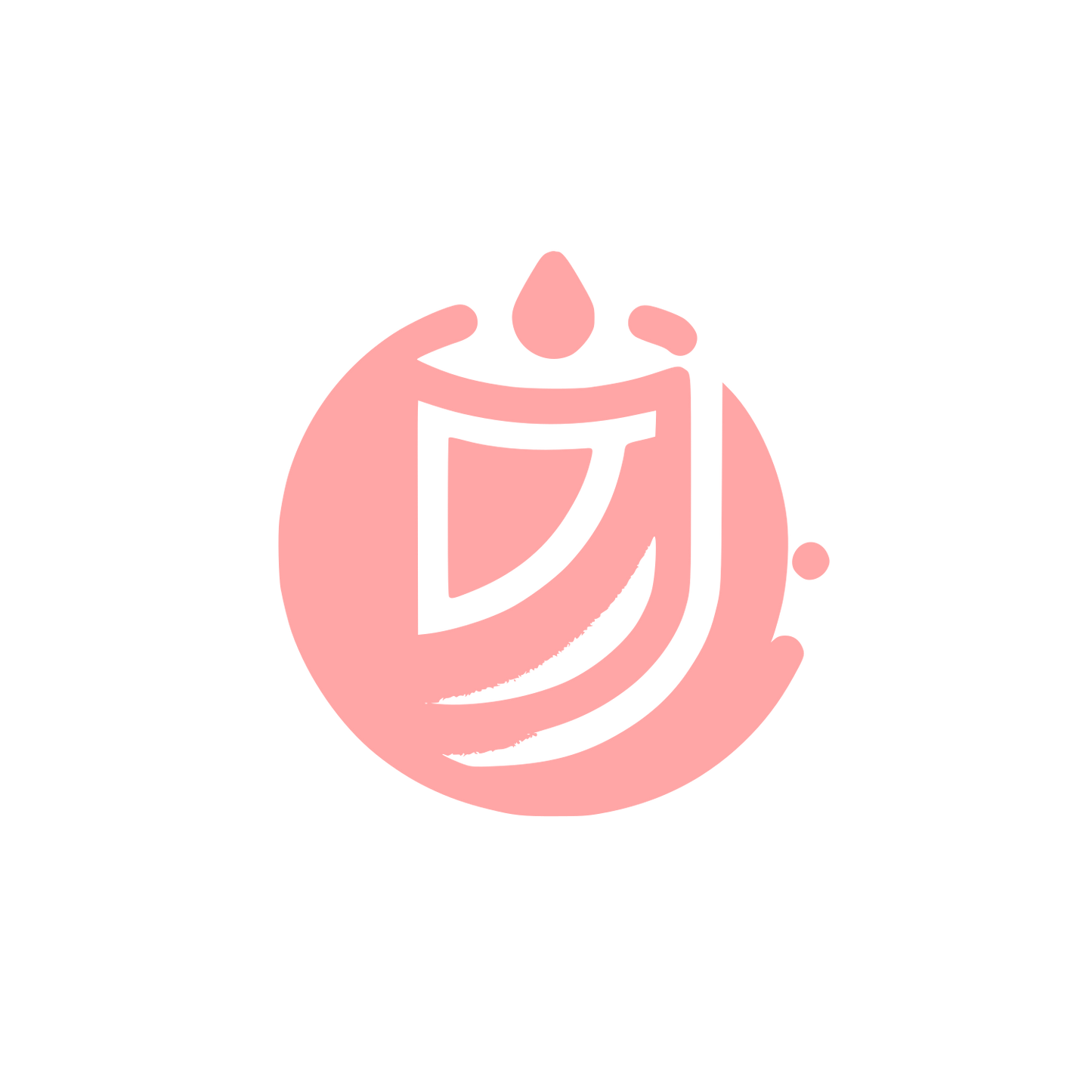 Juice Drop Monoline Icon #ffa6a6