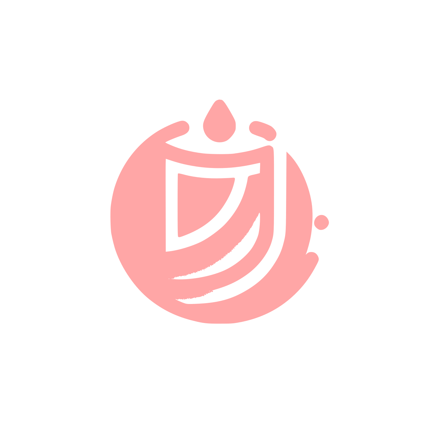 Juice Drop Monoline Icon #ffa6a6