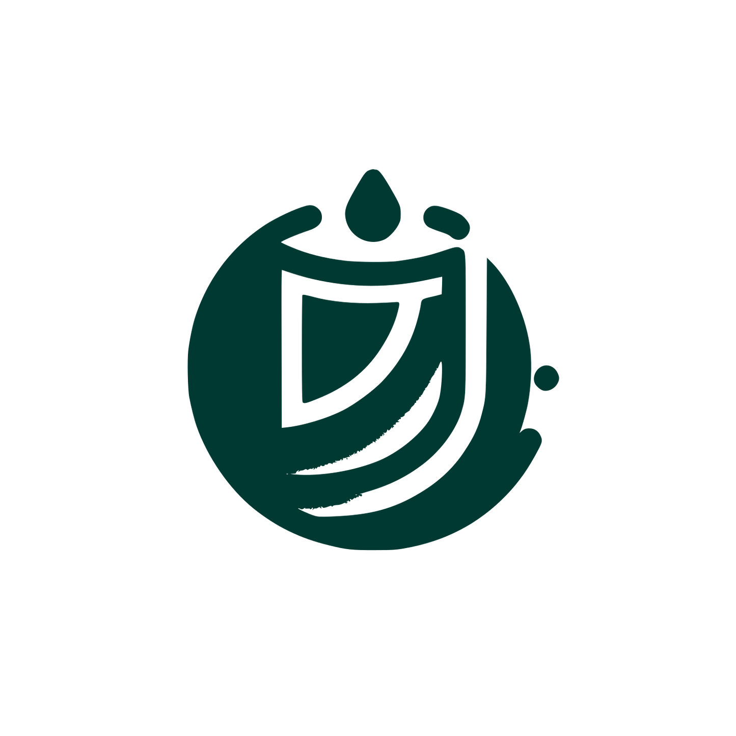 Juice Drop Monoline Icon #003932