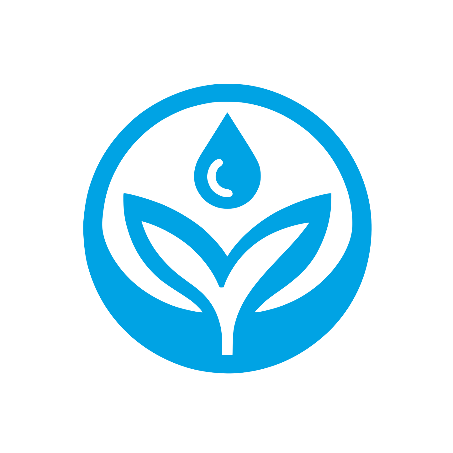 Plant and Water Logo #00a3e4