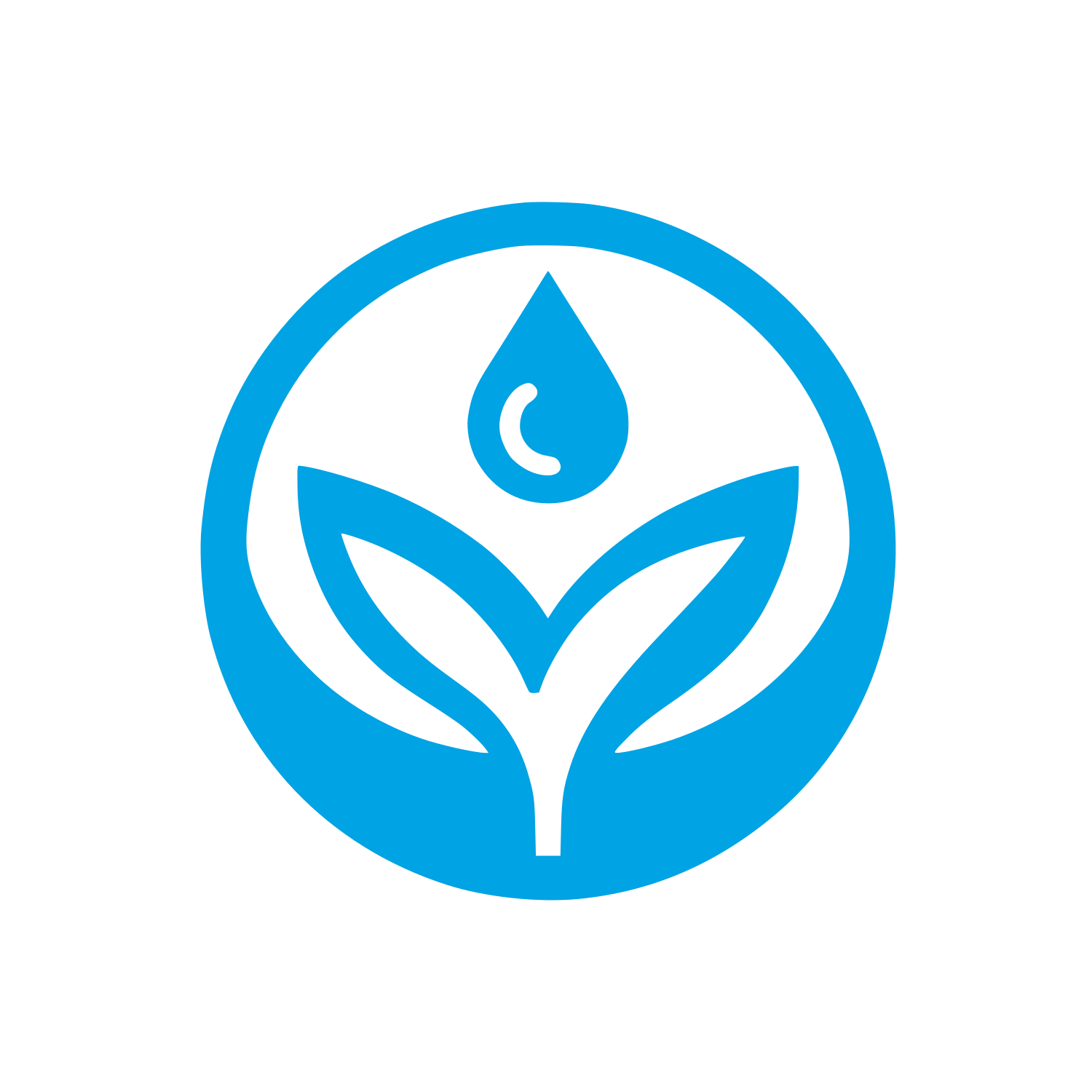 Plant and Water Logo #00a3e4