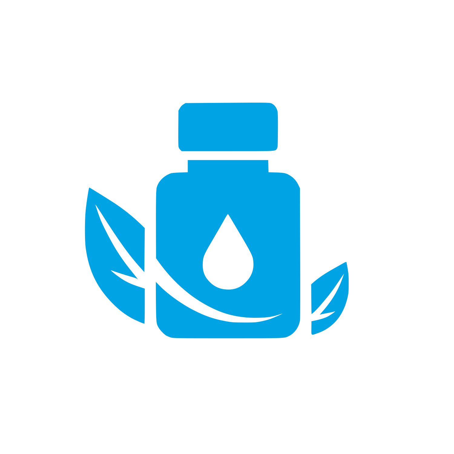 Herbal Product Logo #00a3e4