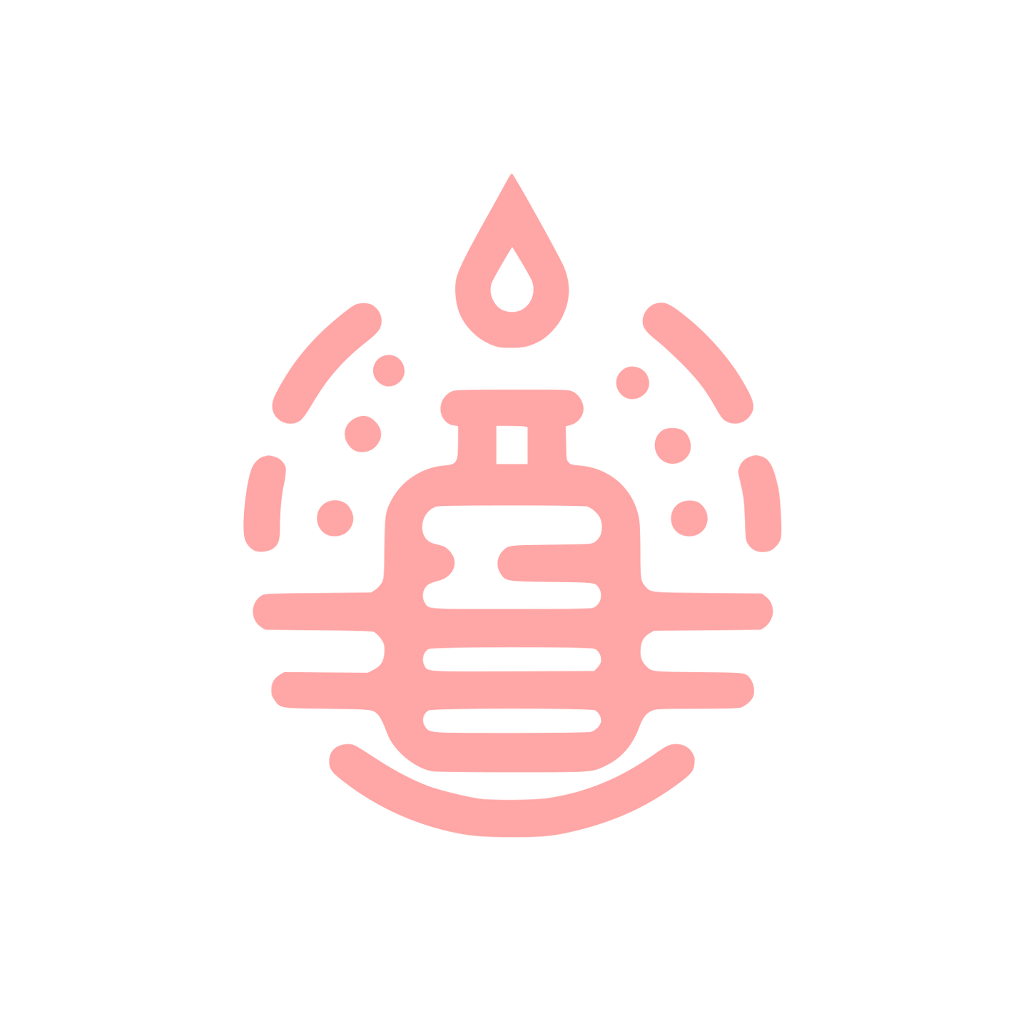 Water Bottle Logo #ffa6a6