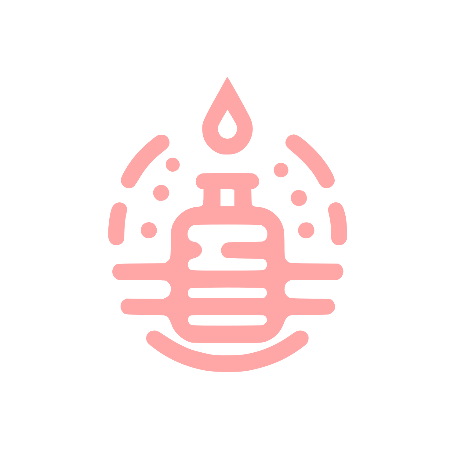Water Bottle Logo #ffa6a6