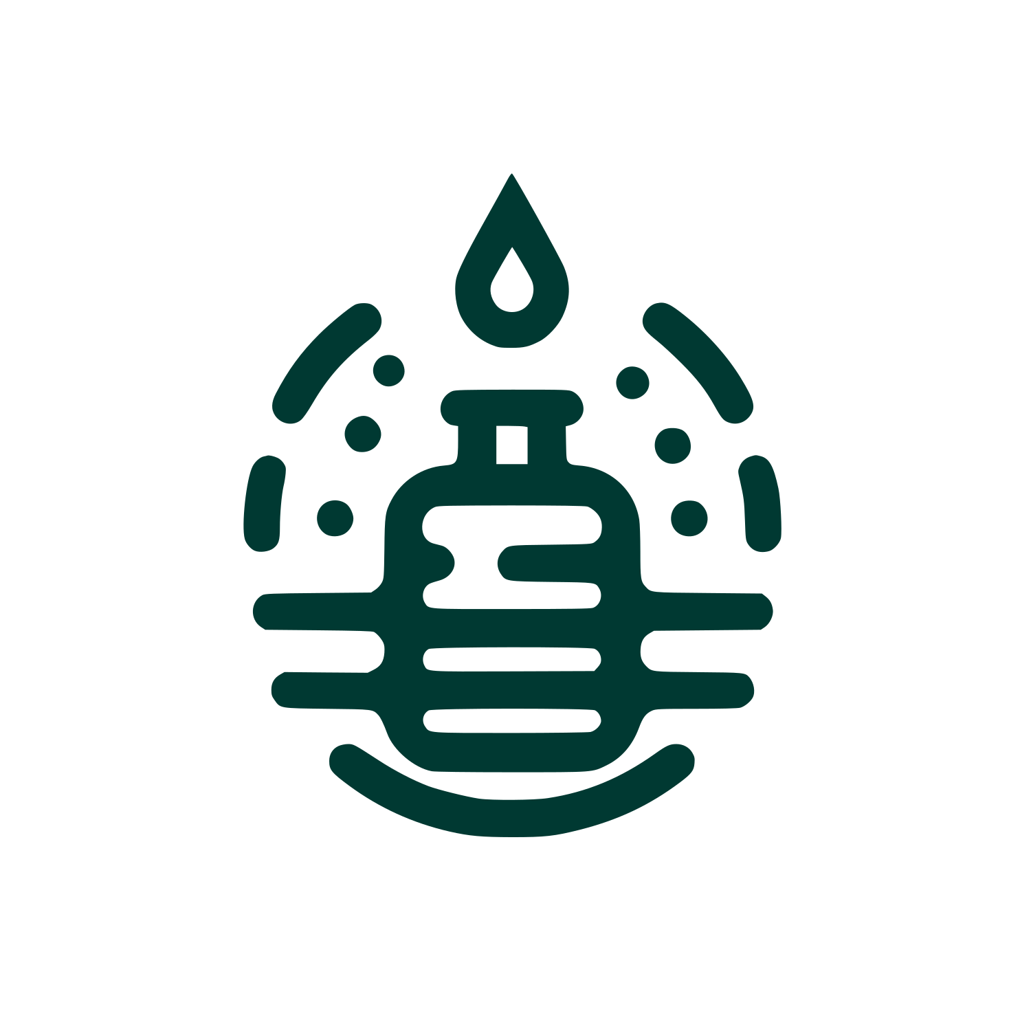 Water Bottle Logo #003932