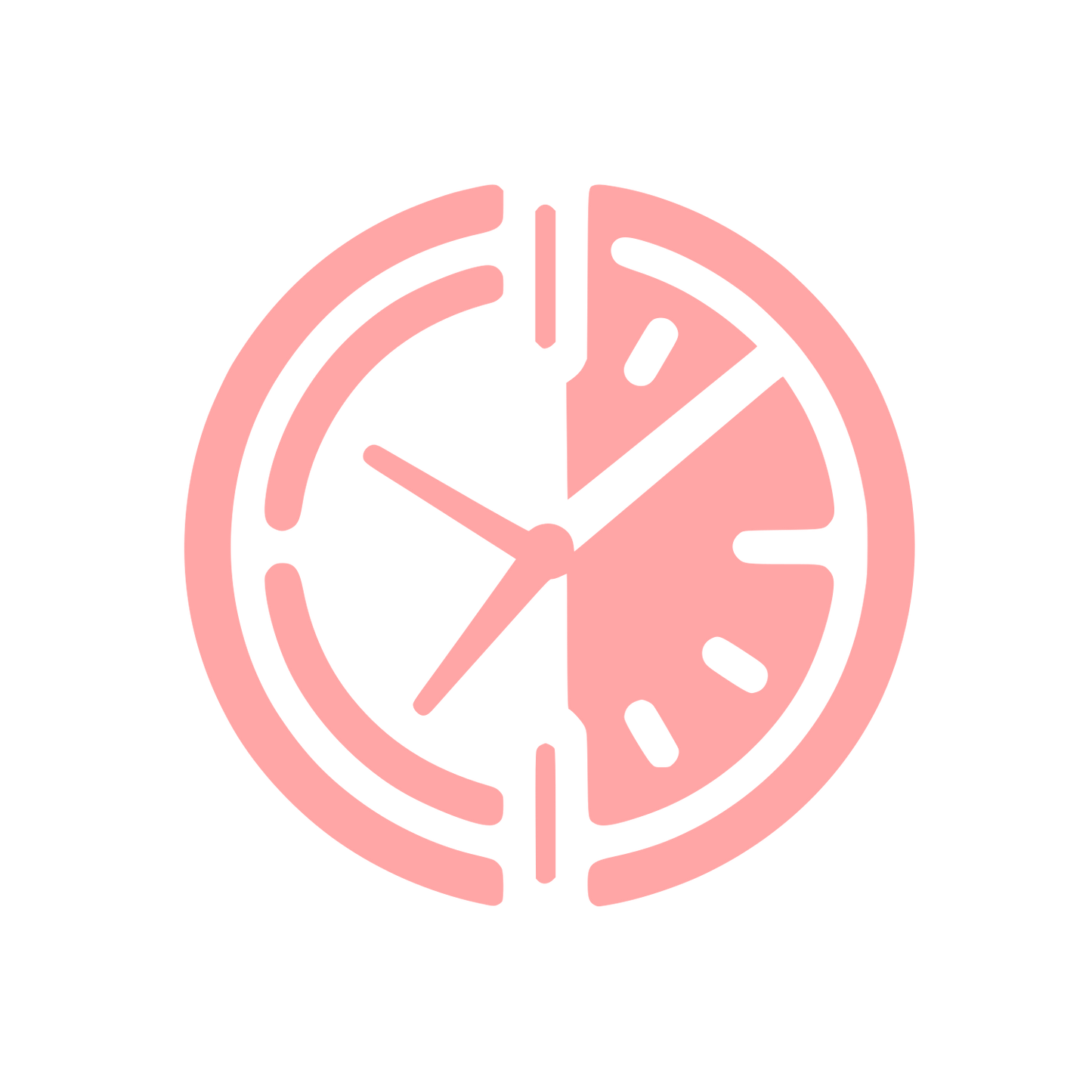 Clock Logo Design #ffa6a6