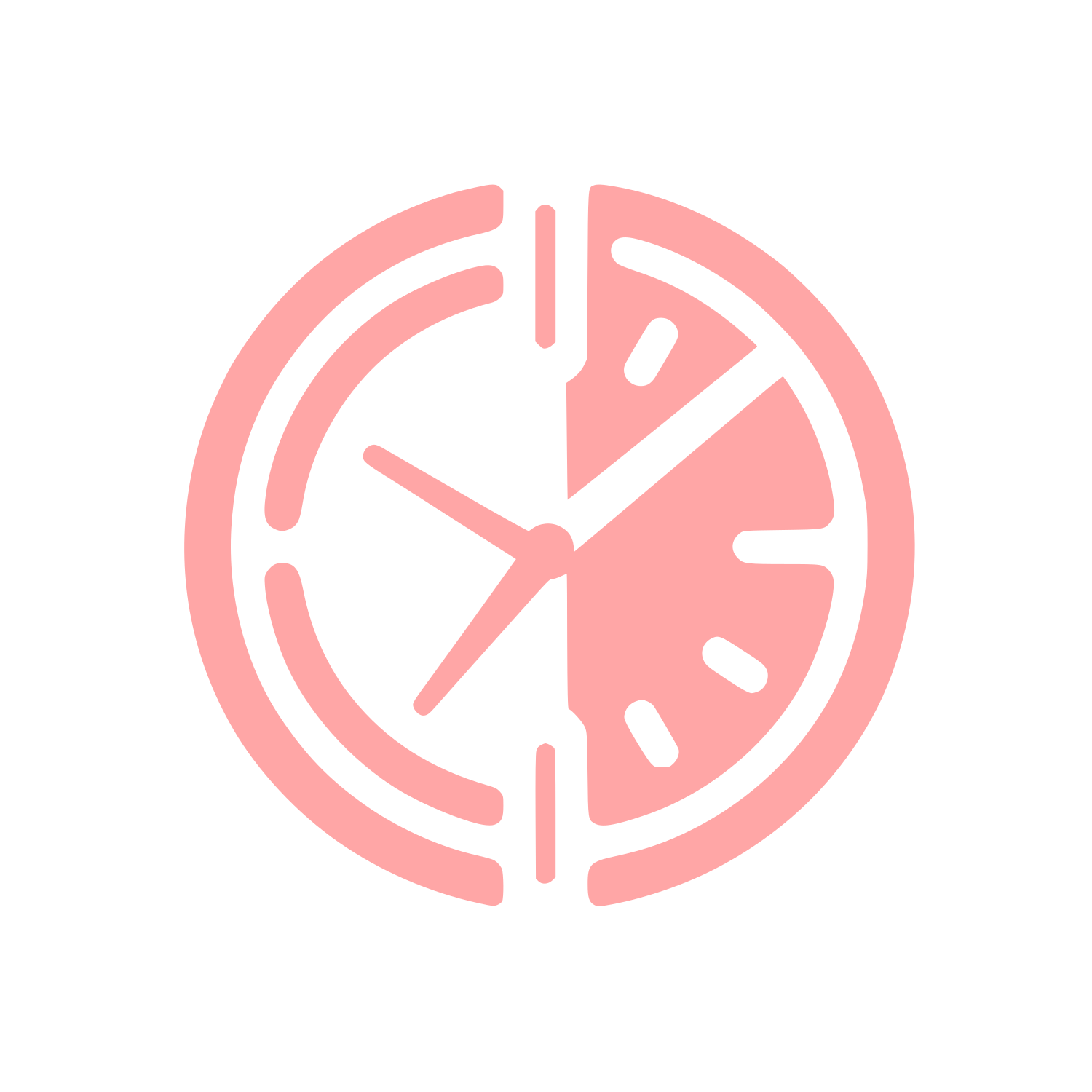 Clock Logo Design #ffa6a6