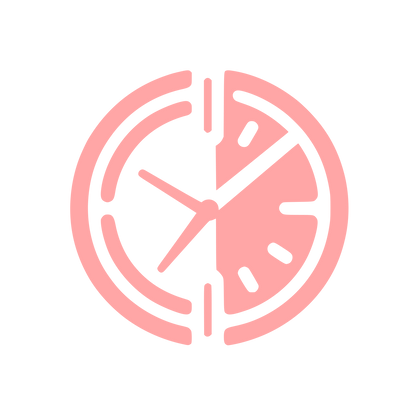 Clock Logo Design #ffa6a6