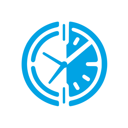Clock Logo Design #00a3e4