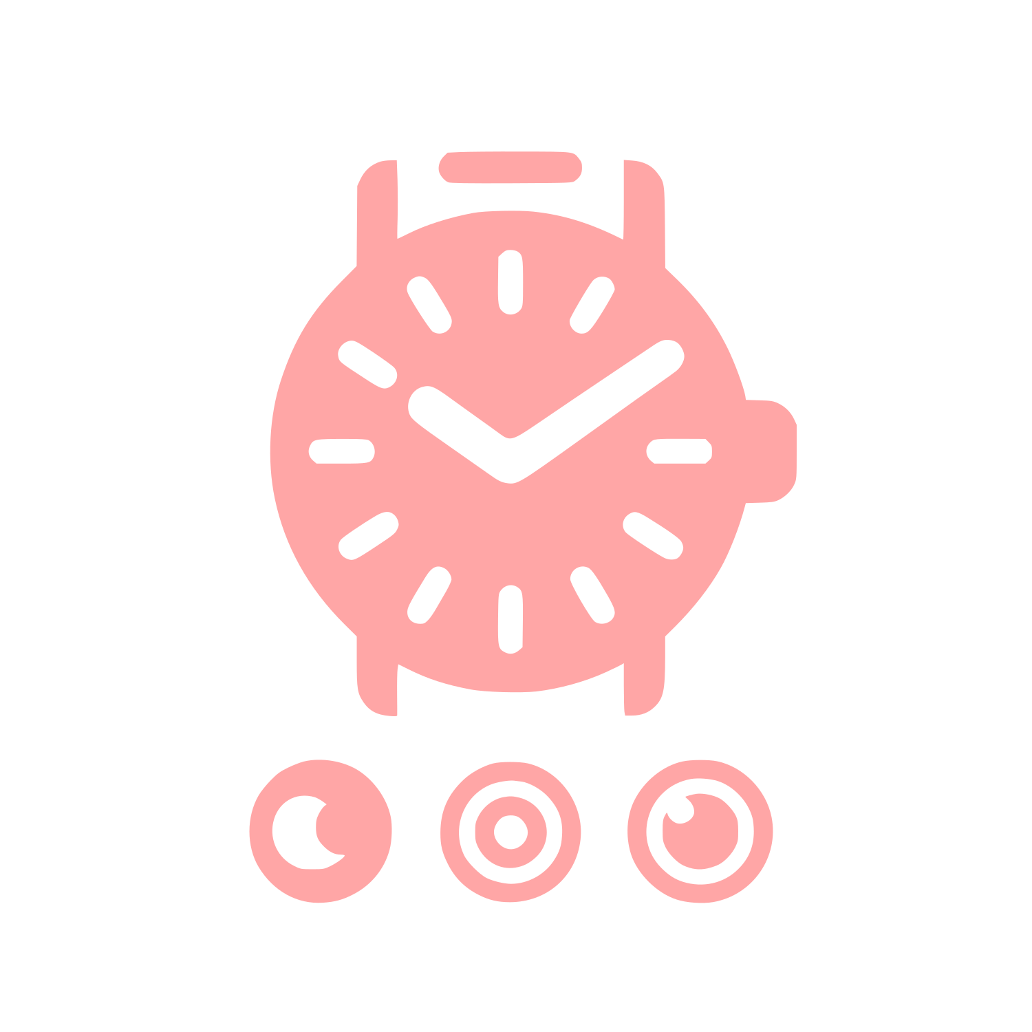 Clock Logo Design #ffa6a6