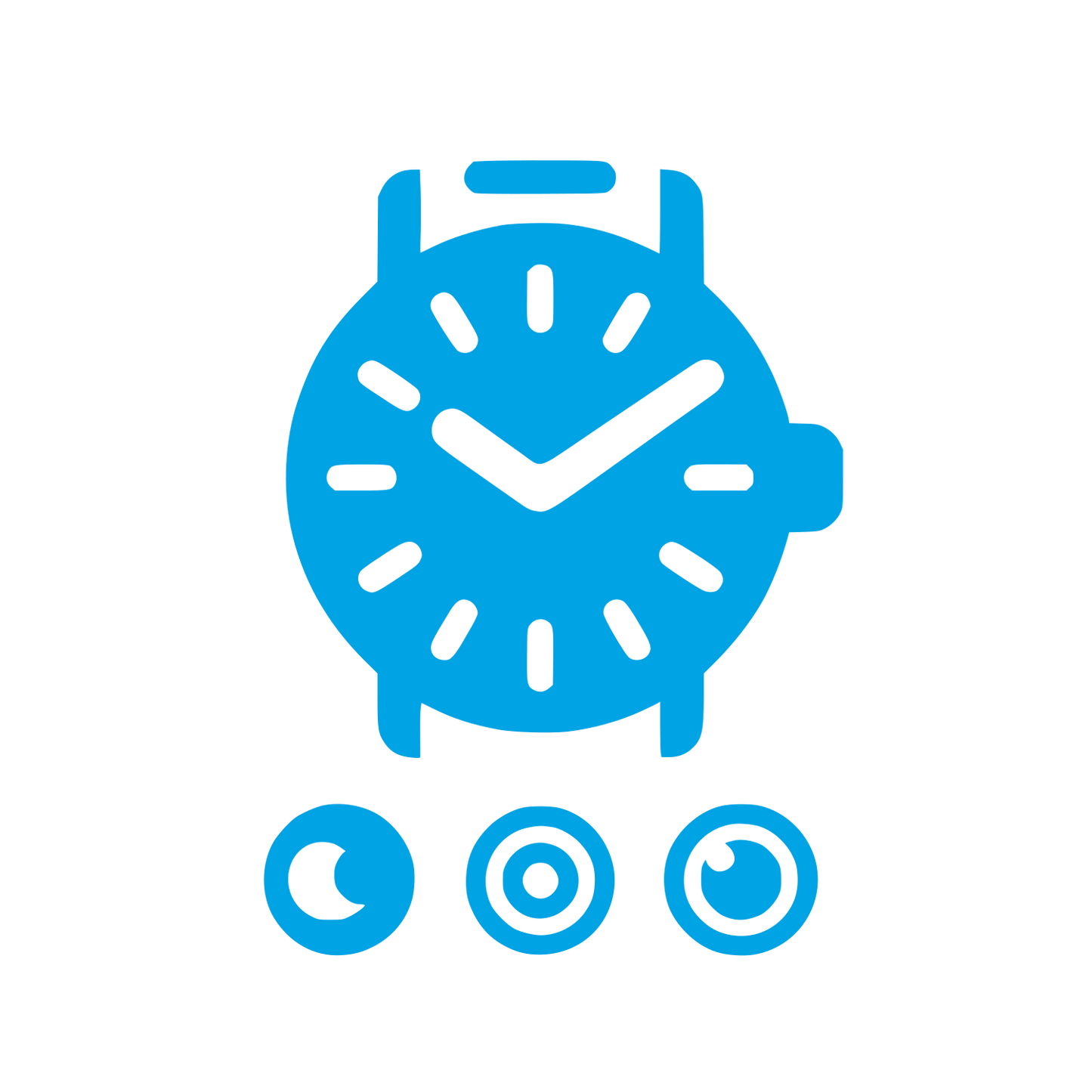 Clock Logo Design #00a3e4