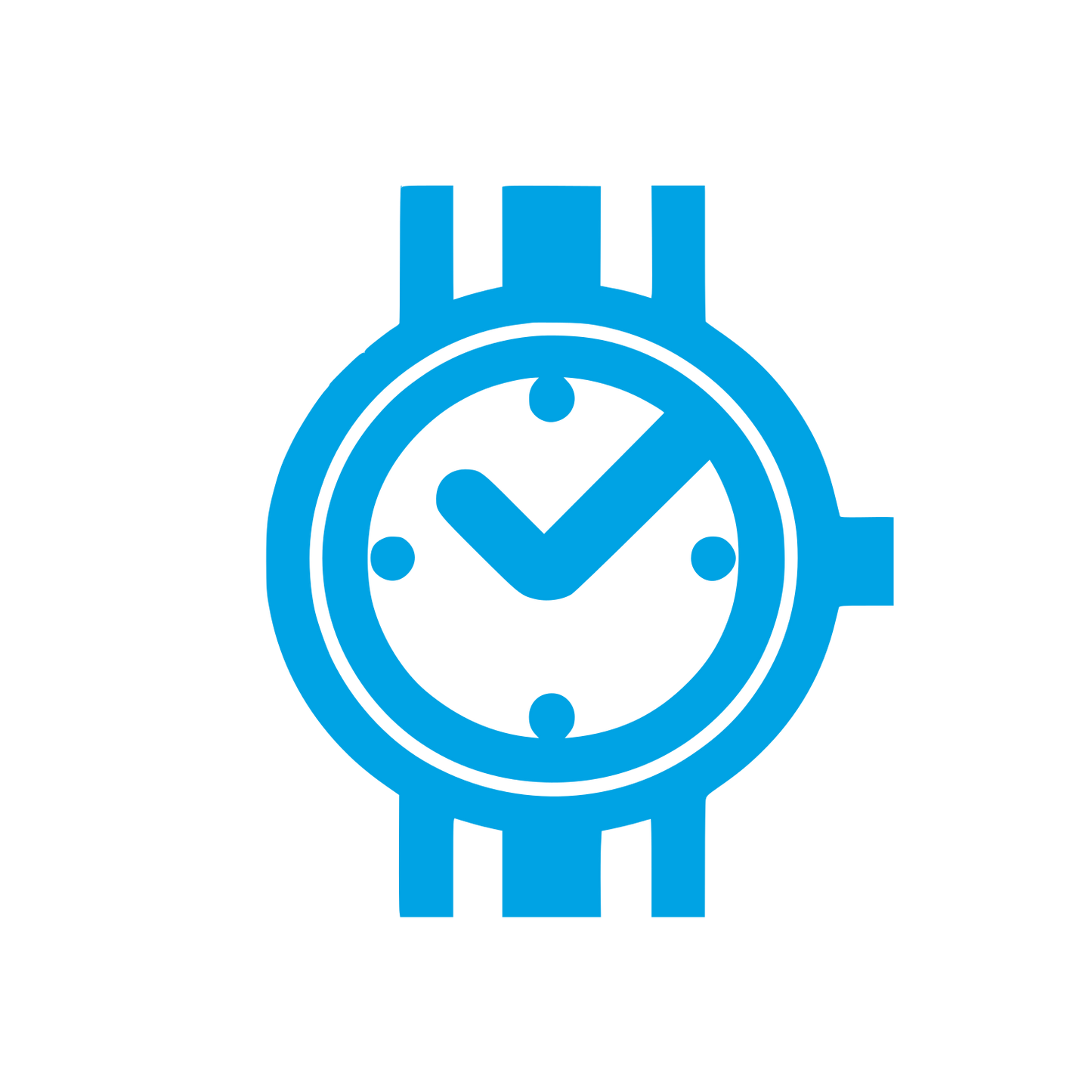 Clock Logo Design #00a3e4