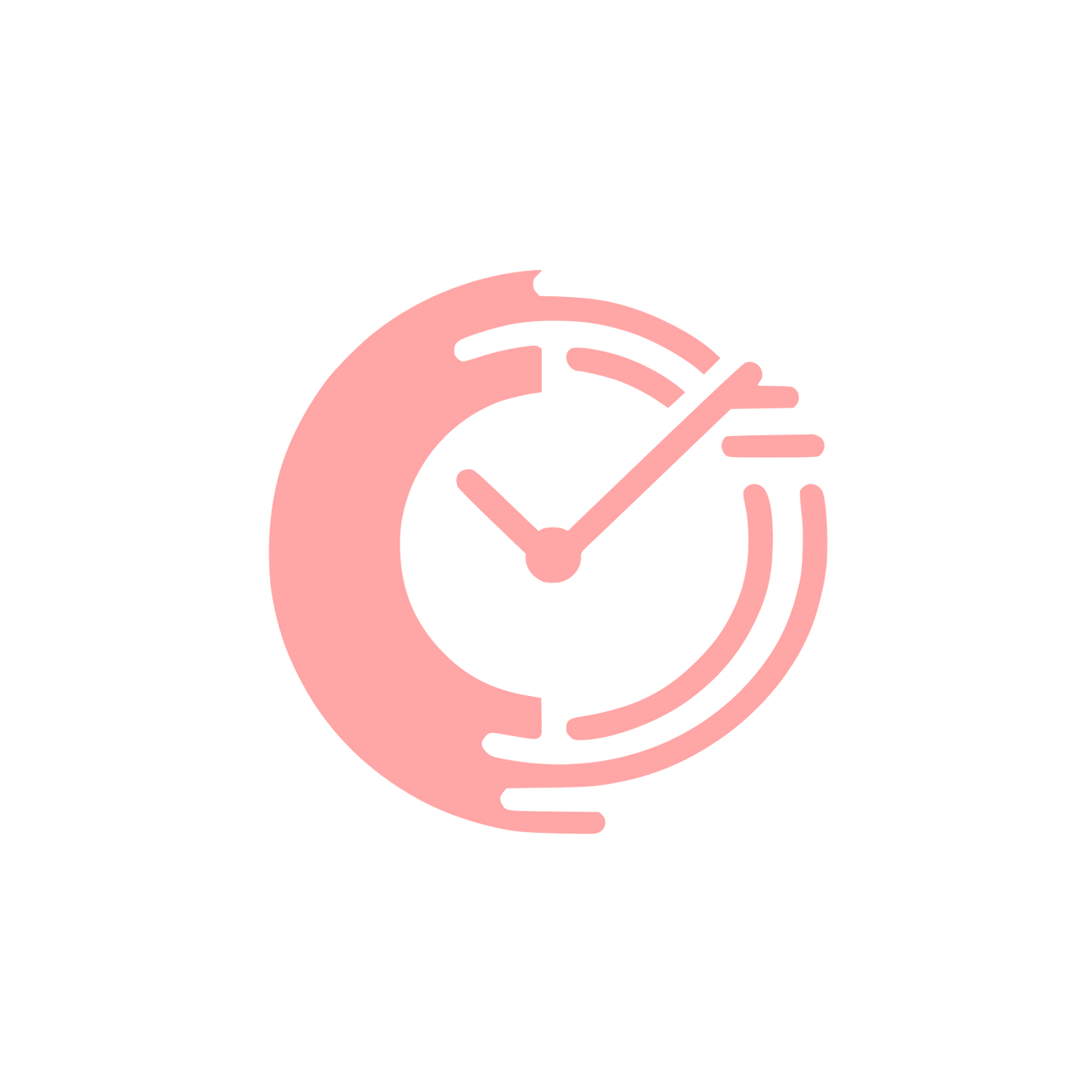 Clock Logo Design #ffa6a6