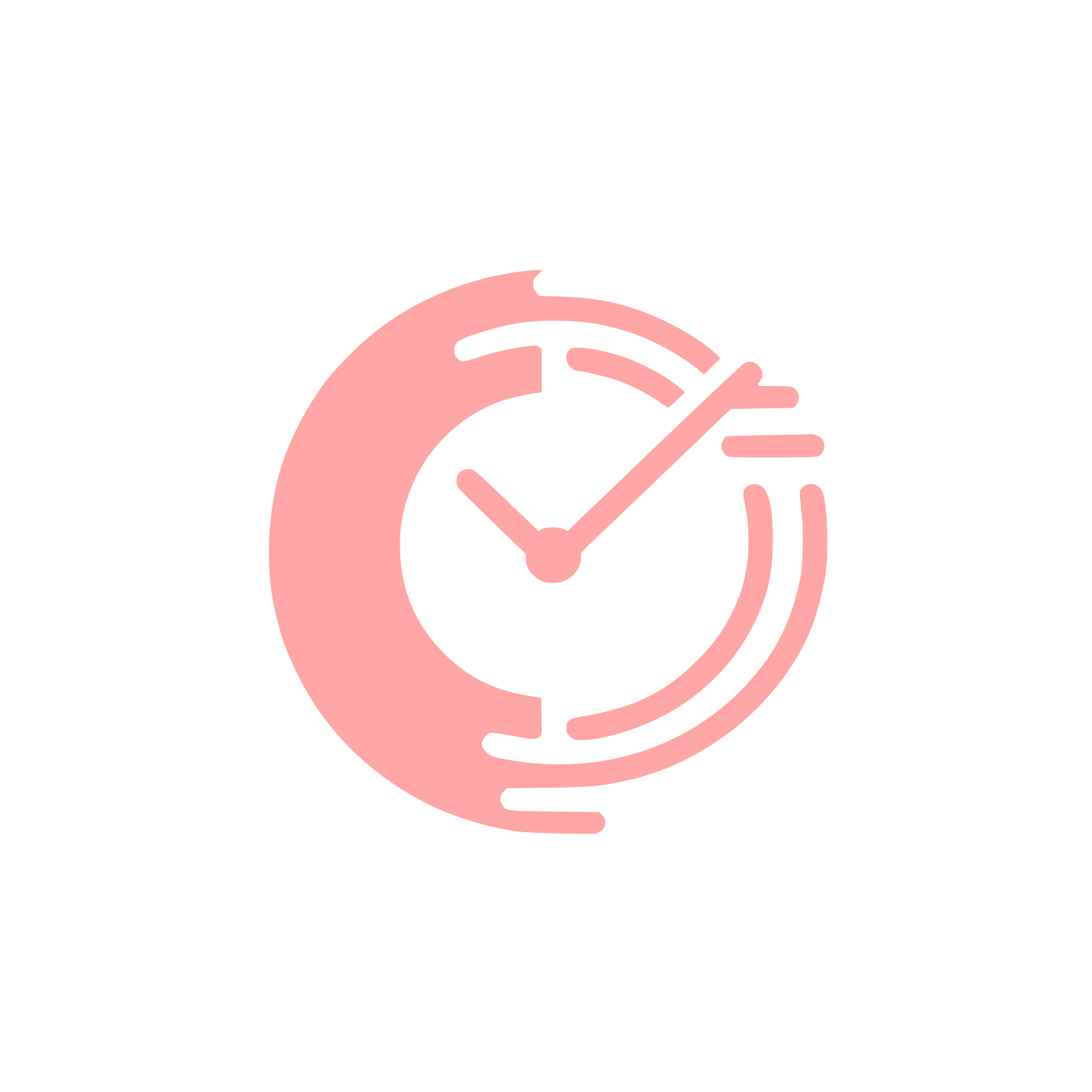 Clock Logo Design #ffa6a6
