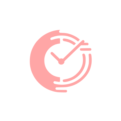Clock Logo Design #ffa6a6