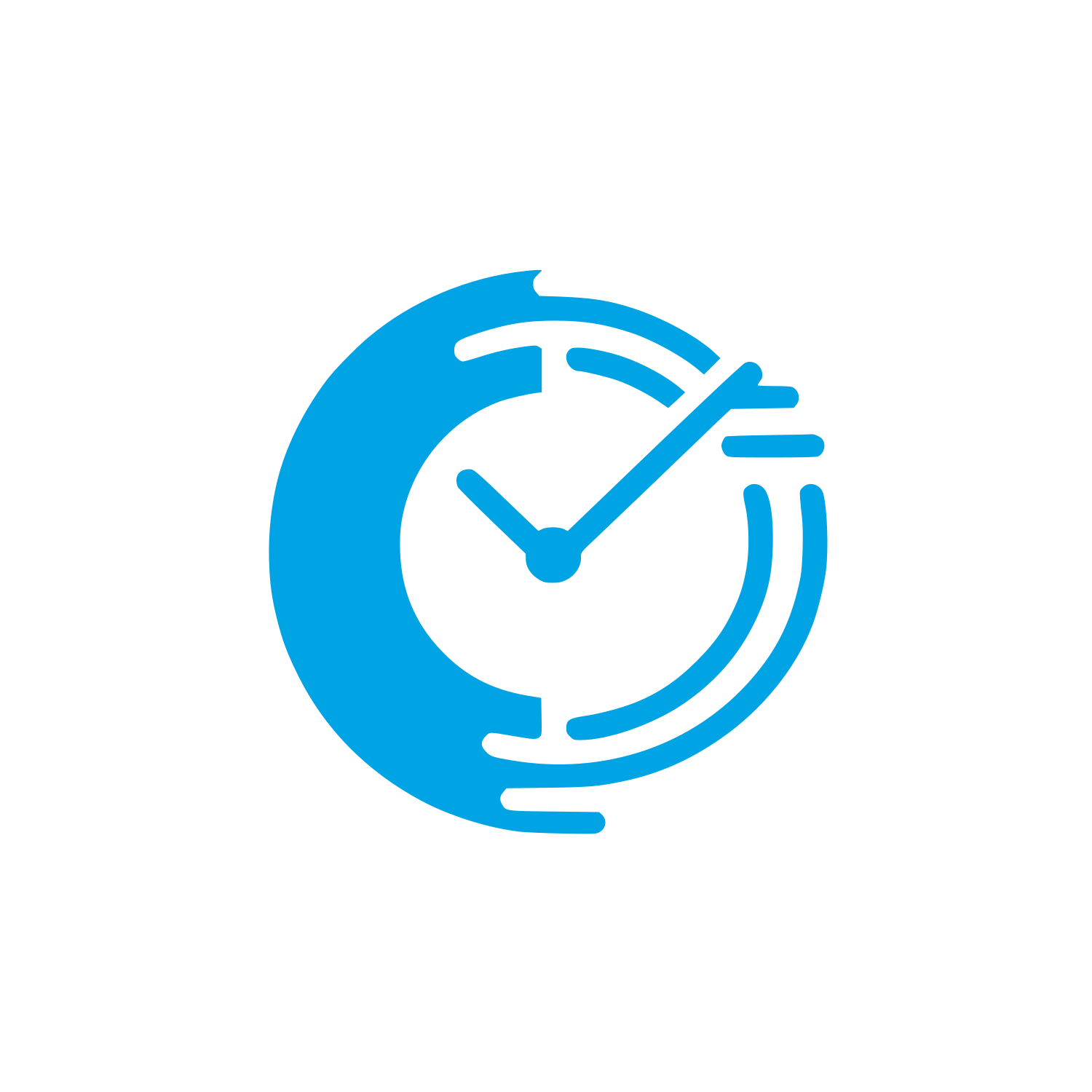 Clock Logo Design #00a3e4