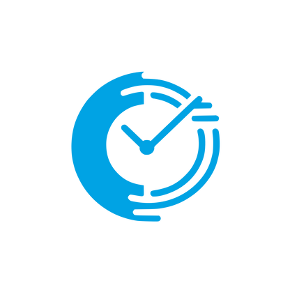 Clock Logo Design #00a3e4