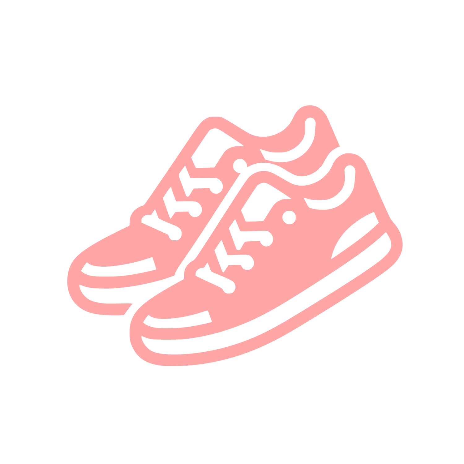 Shoe Logo Design #ffa6a6