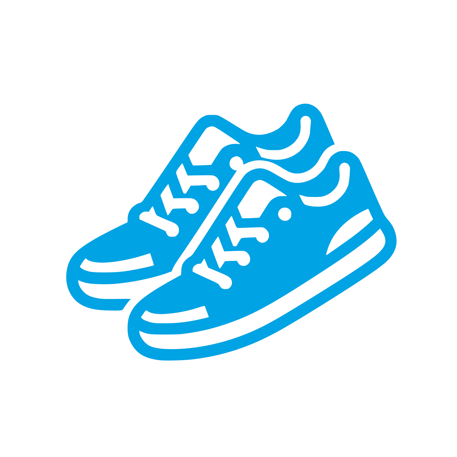 Shoe Logo Design #00a3e4