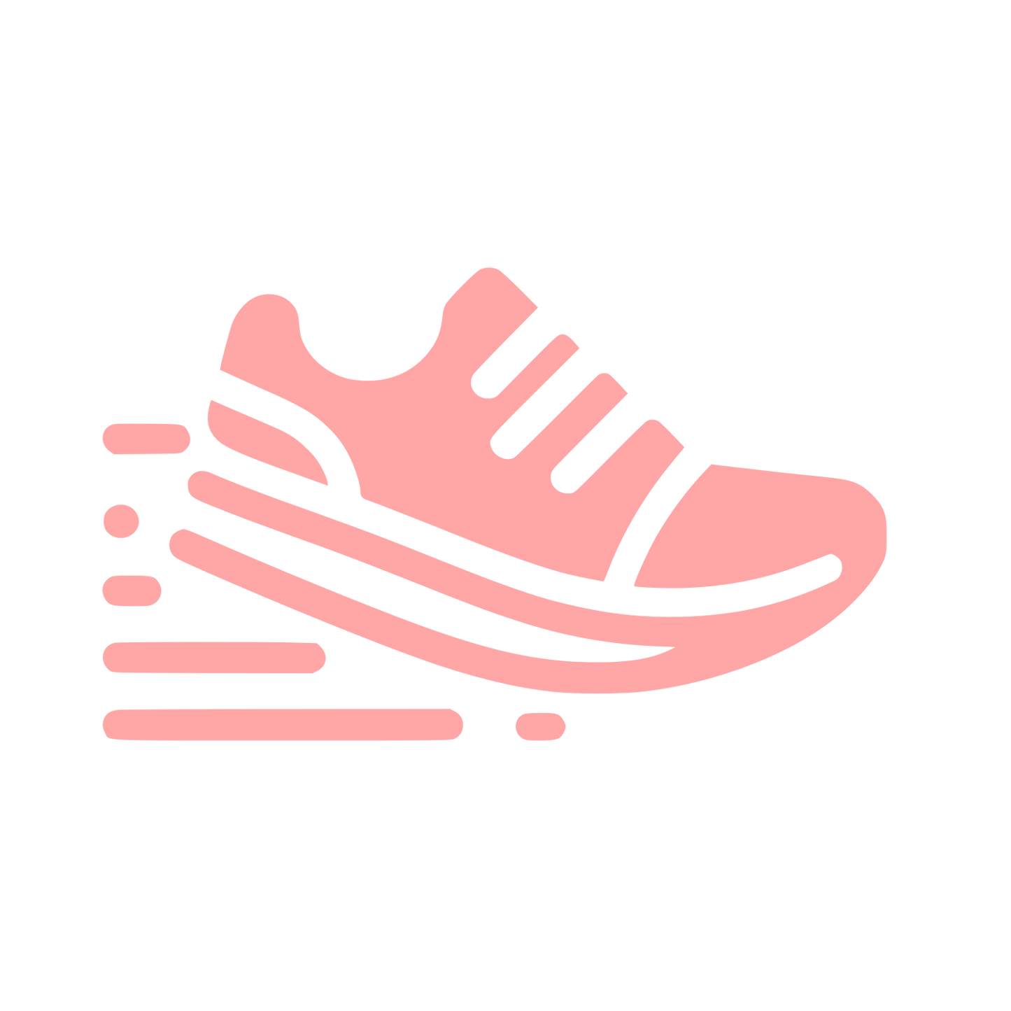 Running Shoe Logo #ffa6a6