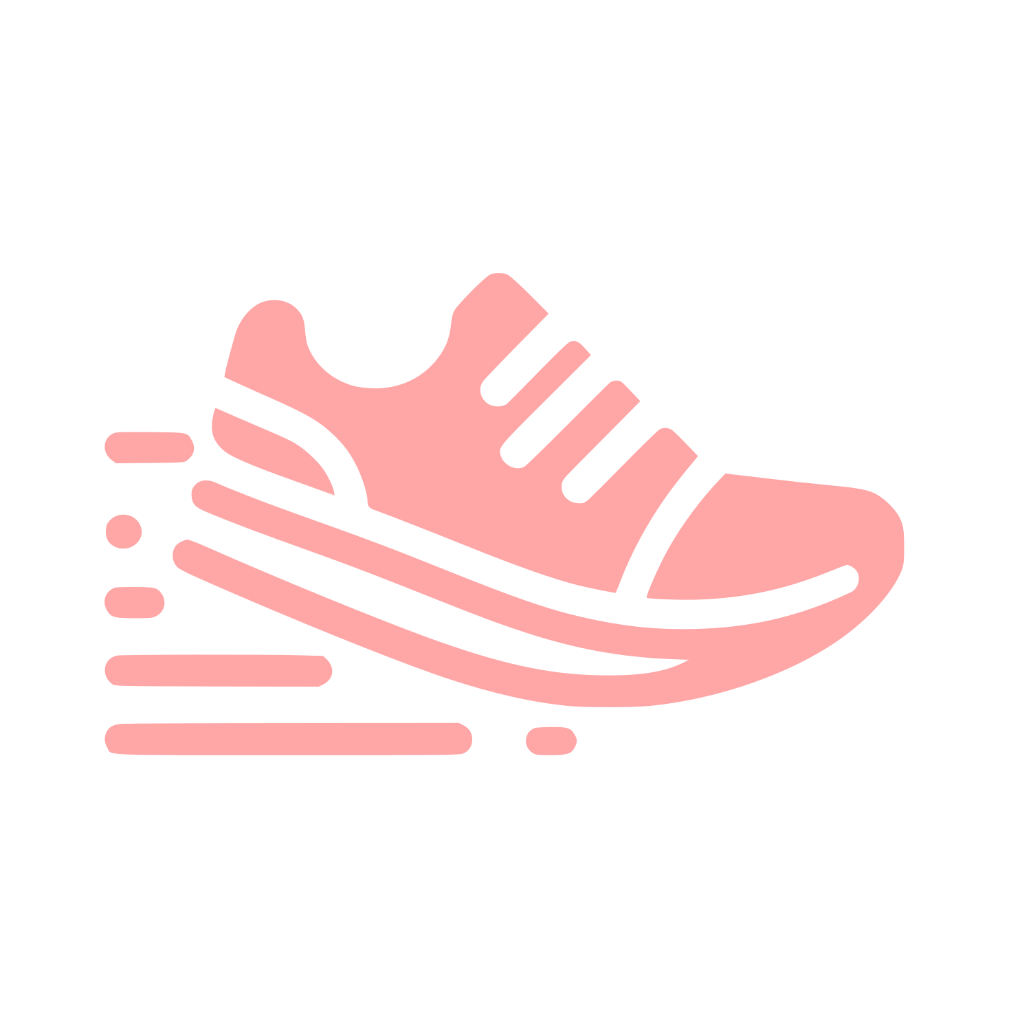 Running Shoe Logo #ffa6a6