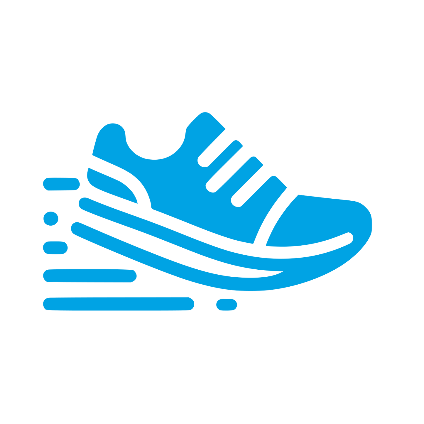 Running Shoe Logo #00a3e4