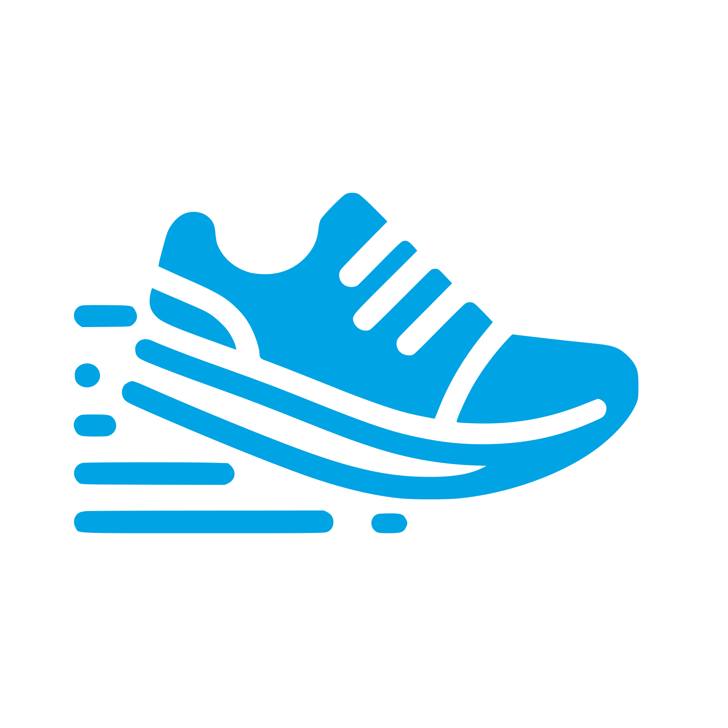 Running Shoe Logo #00a3e4