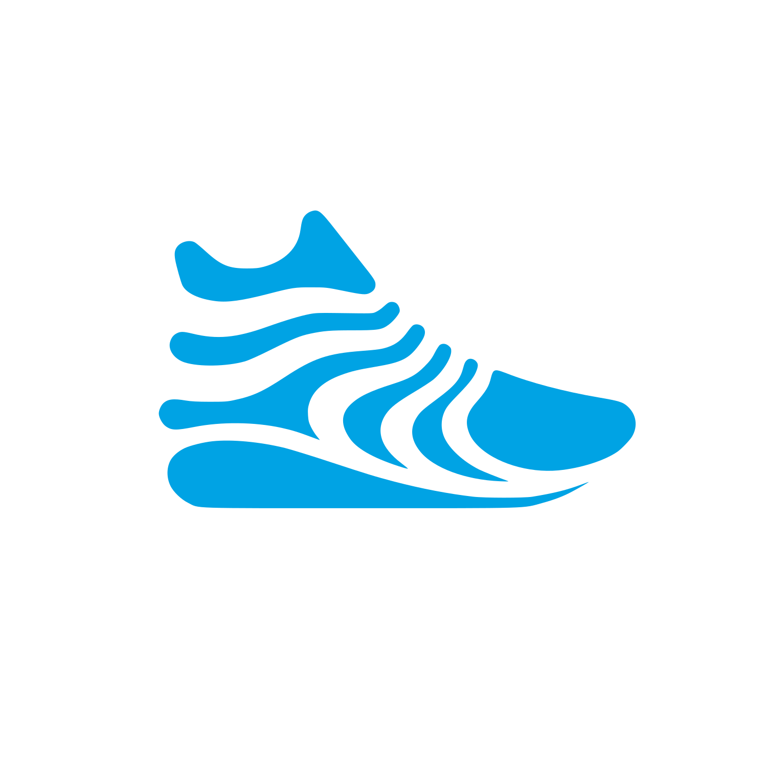 Shoe Logo Design #00a3e4