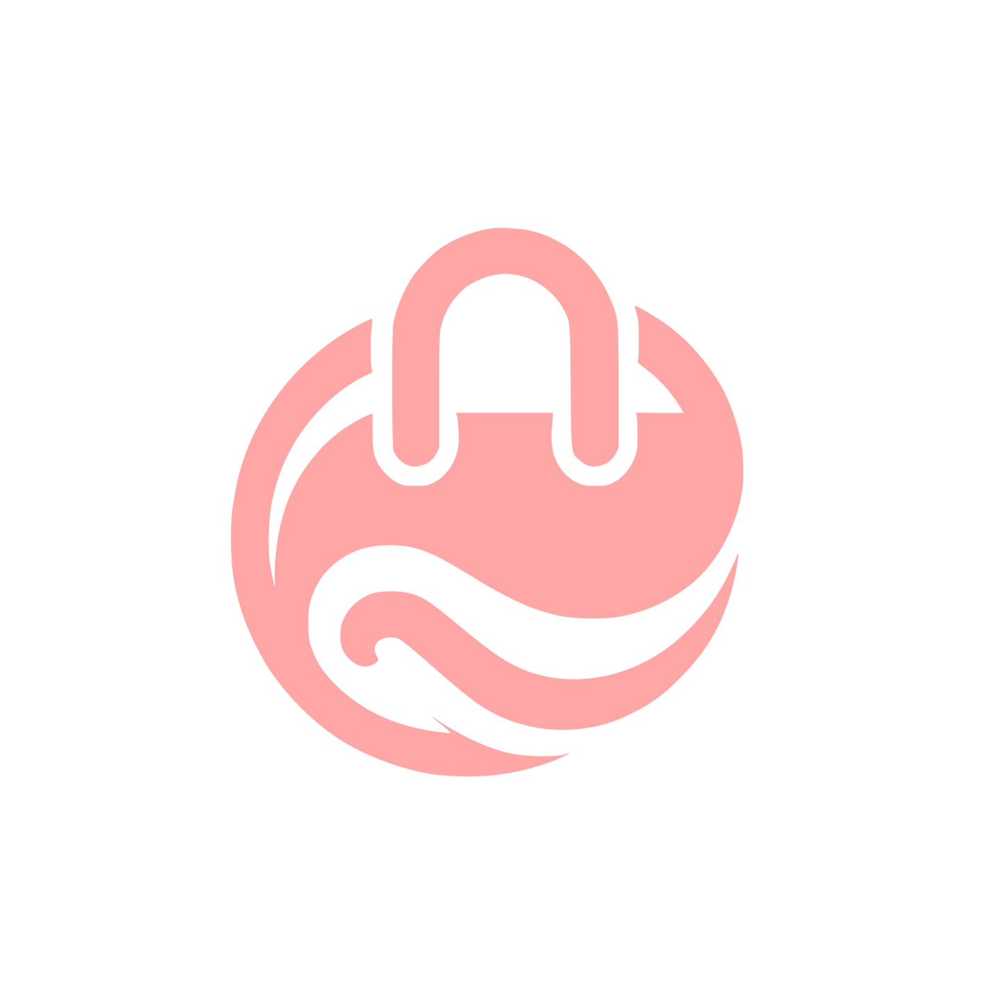 Wave Lock Logo #ffa6a6