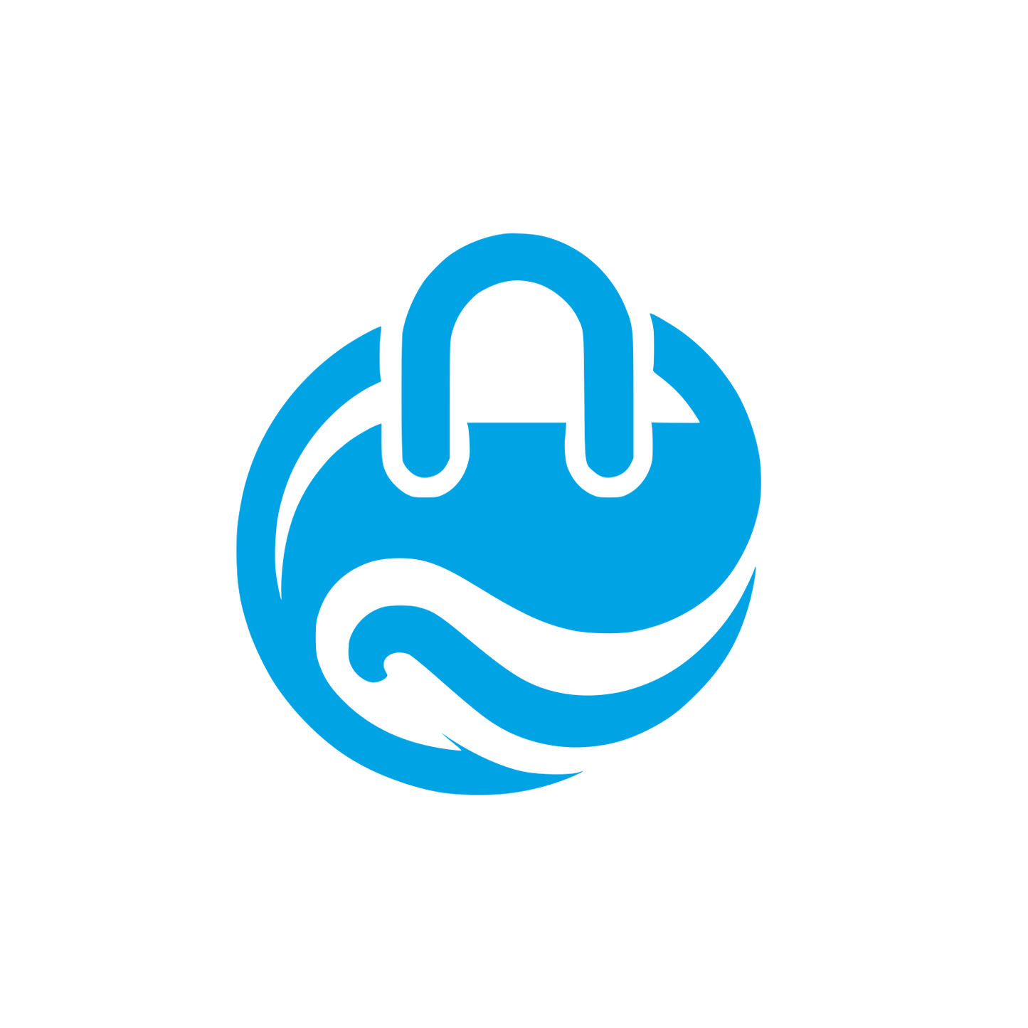 Wave Lock Logo #00a3e4
