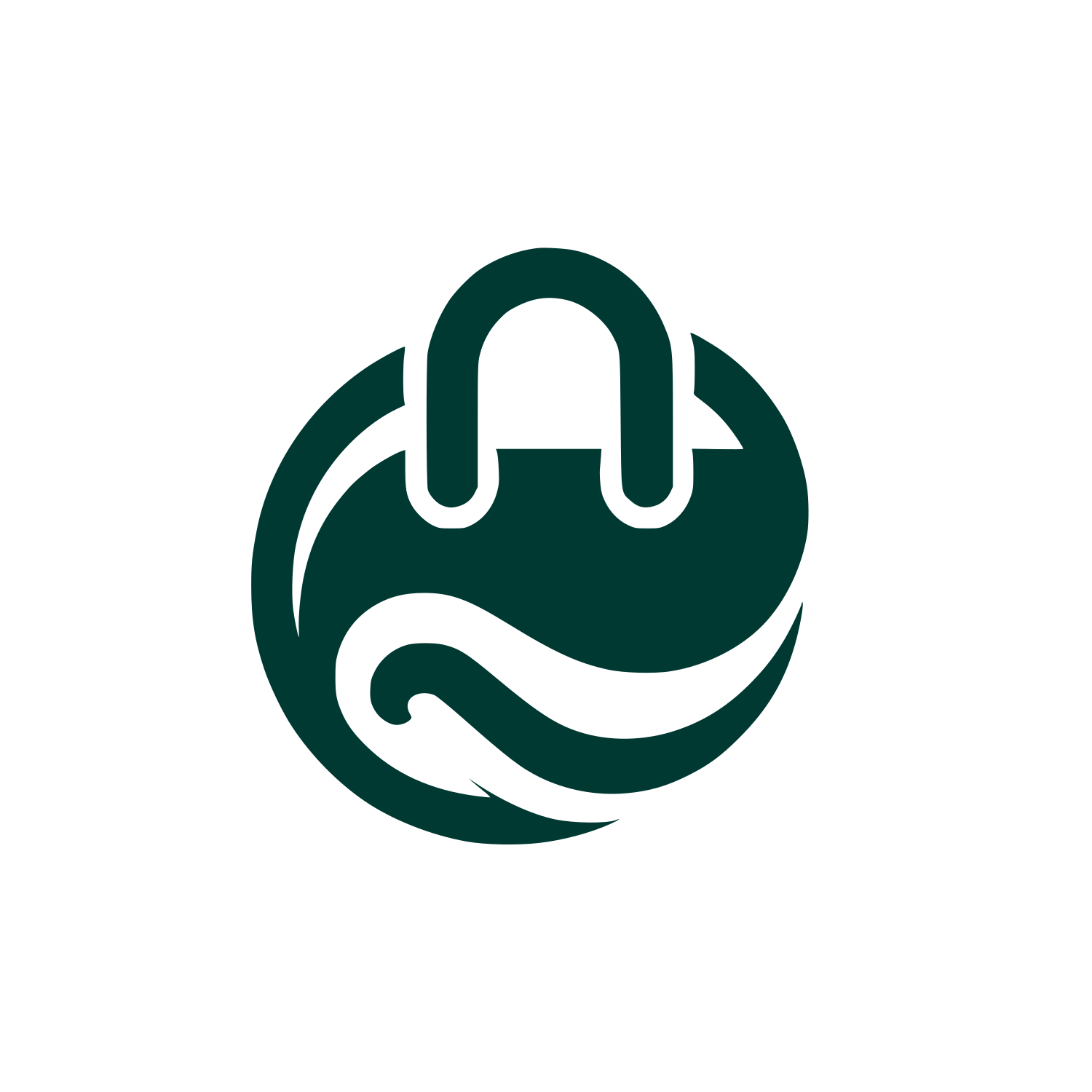 Wave Lock Logo #003932