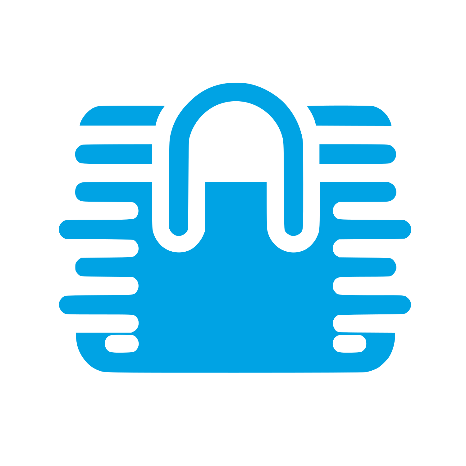 Lock Logo Design #00a3e4