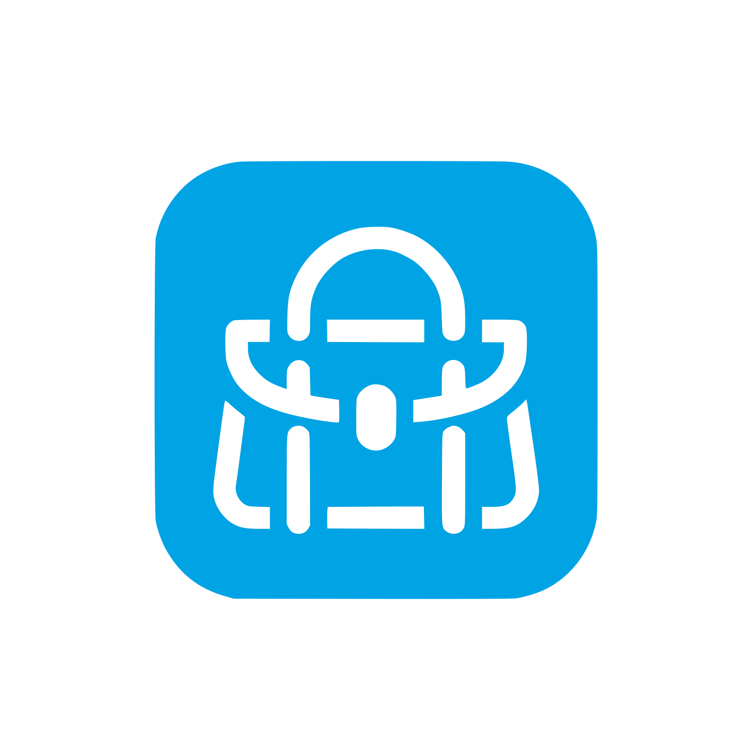 Backpack Logo Design #00a3e4