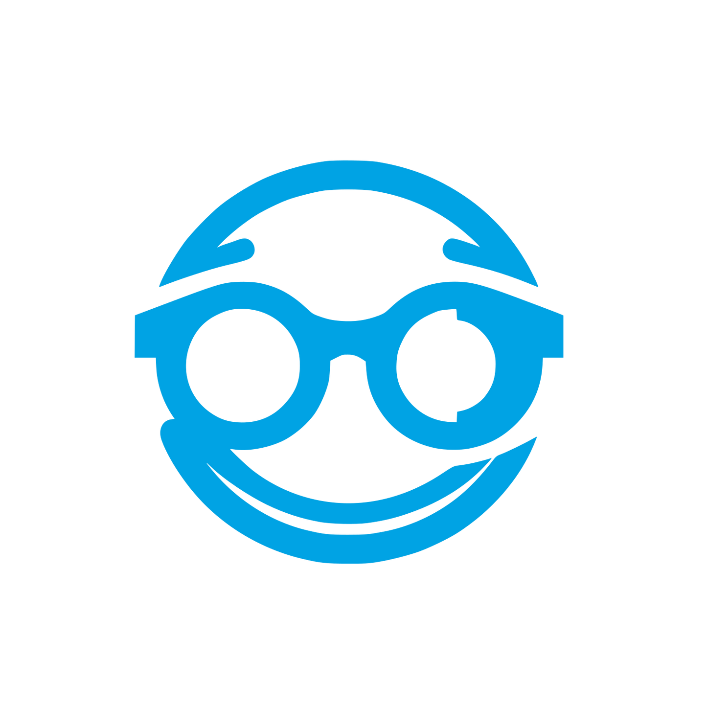 Smiley Face Logo #00a3e4