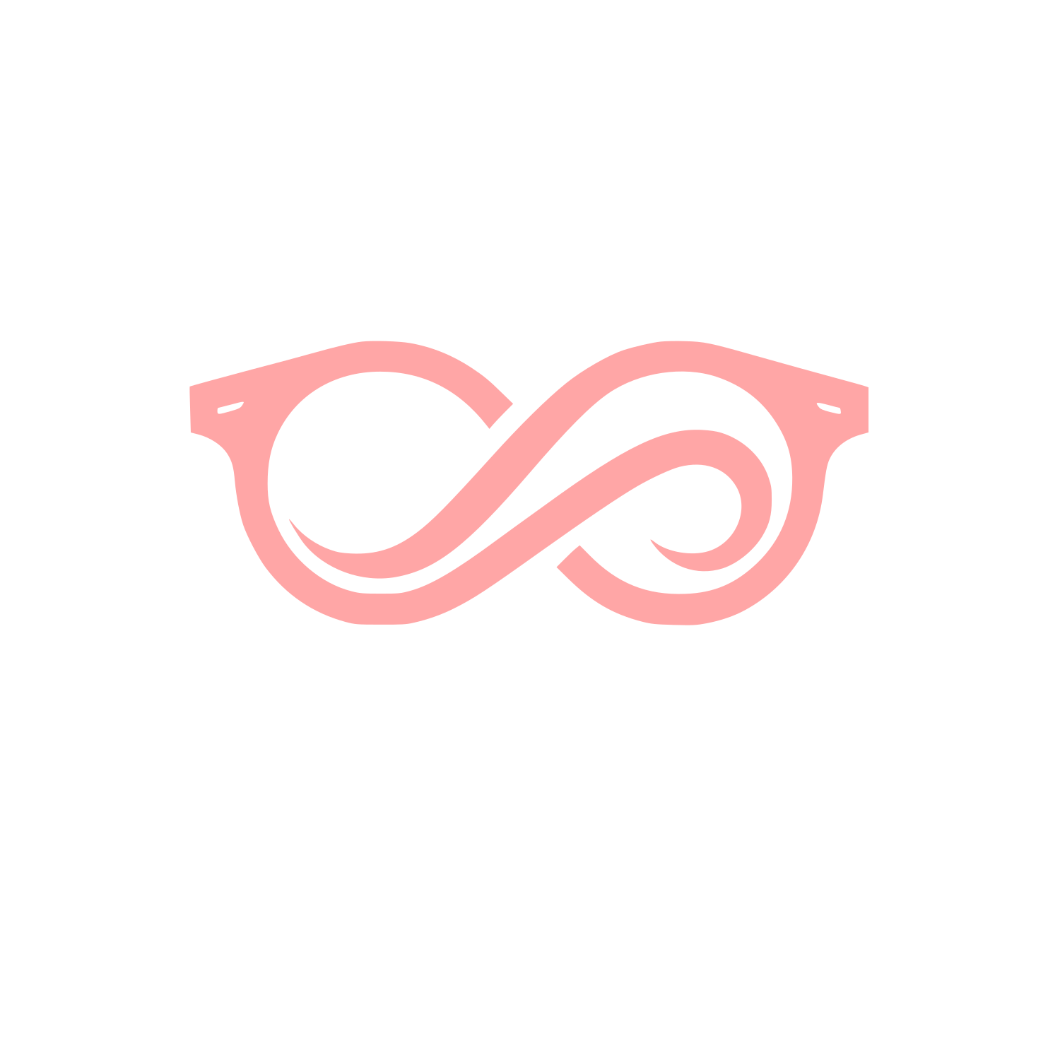 Glasses Logo Design #ffa6a6