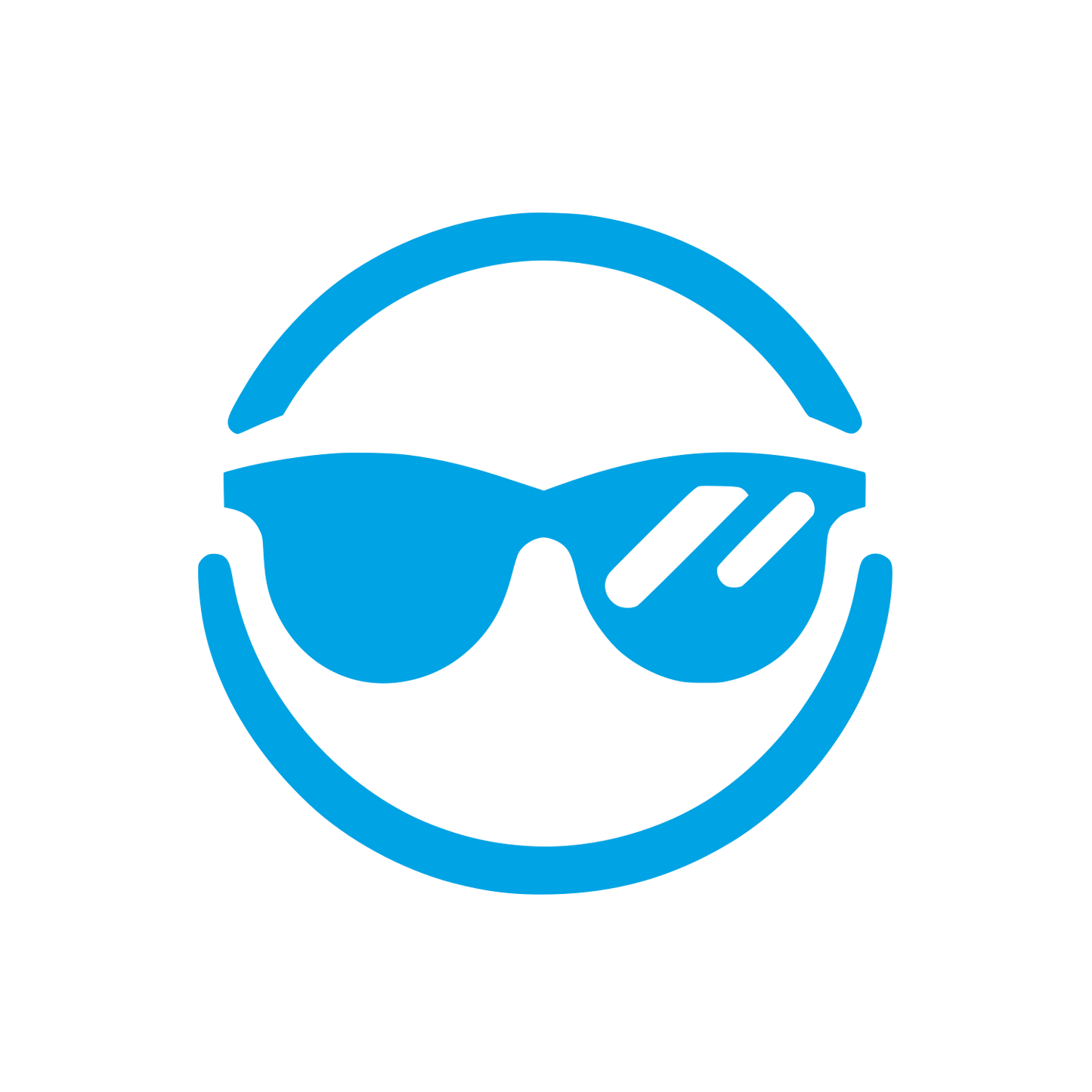 Sunglasses Logo Design #00a3e4