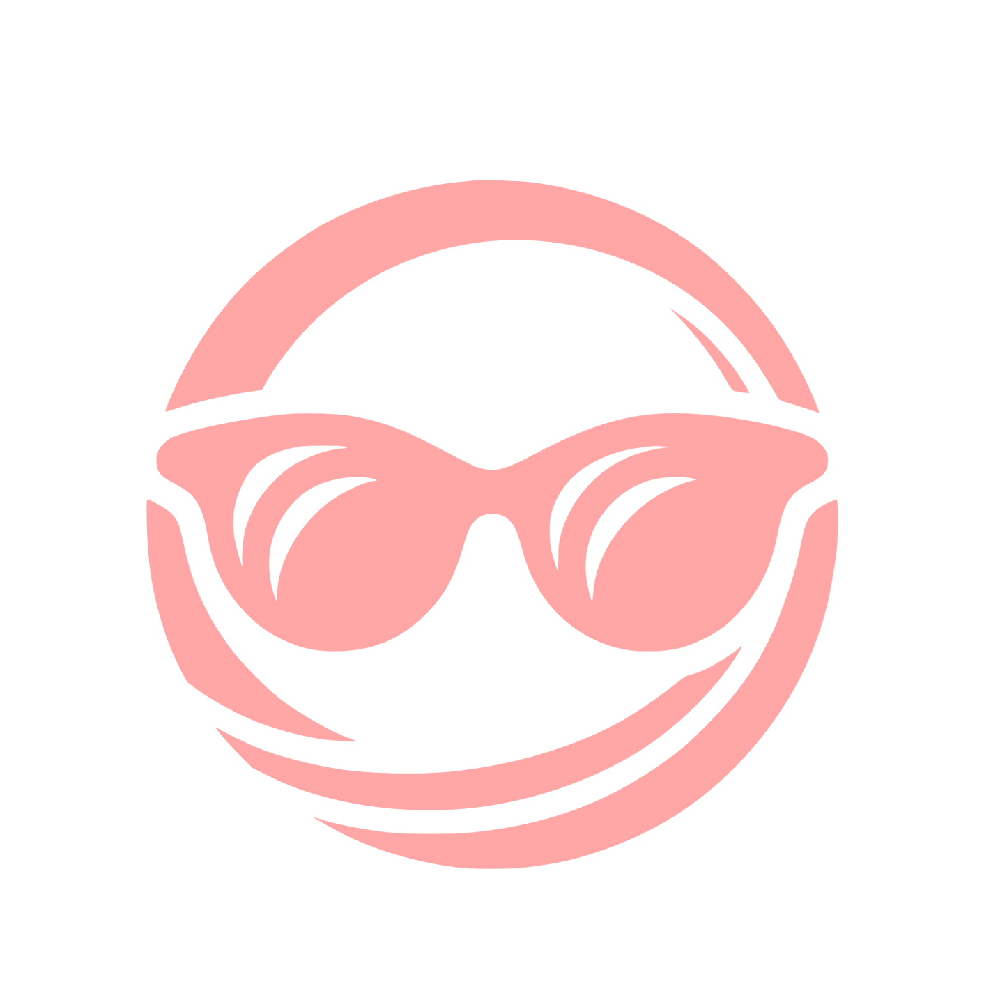 Sunglasses Smile Logo #ffa6a6