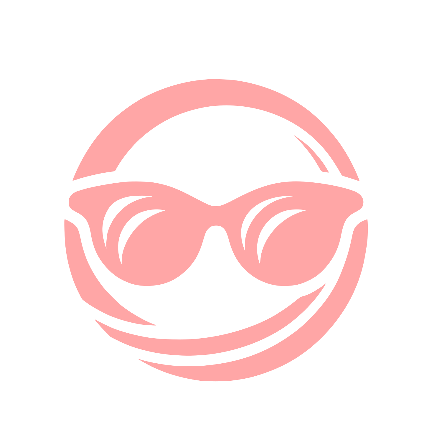 Sunglasses Smile Logo #ffa6a6