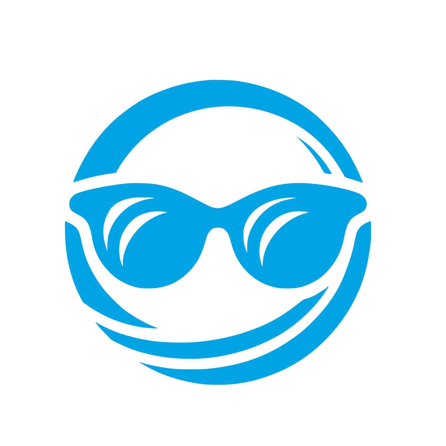 Sunglasses Smile Logo #00a3e4