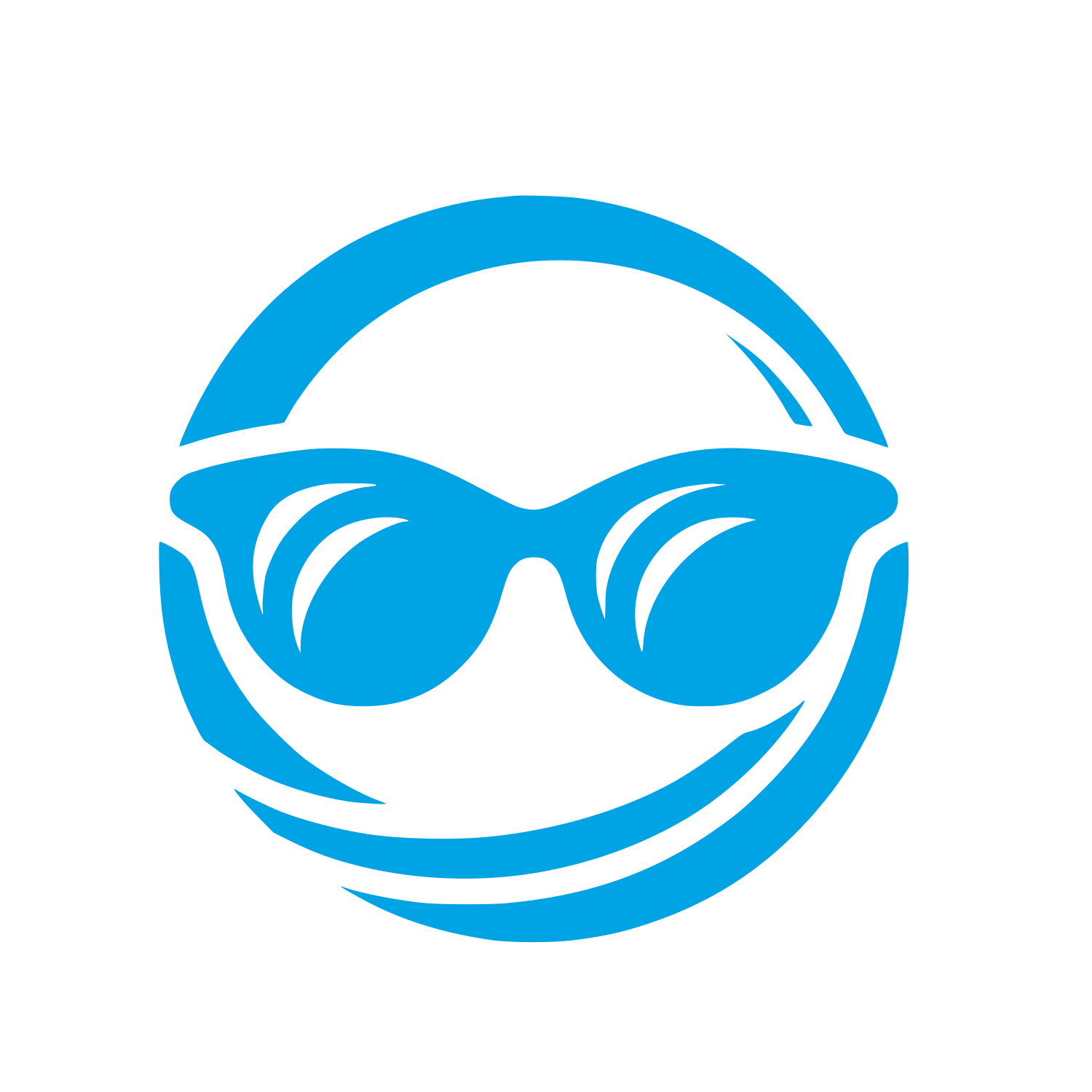 Sunglasses Smile Logo #00a3e4