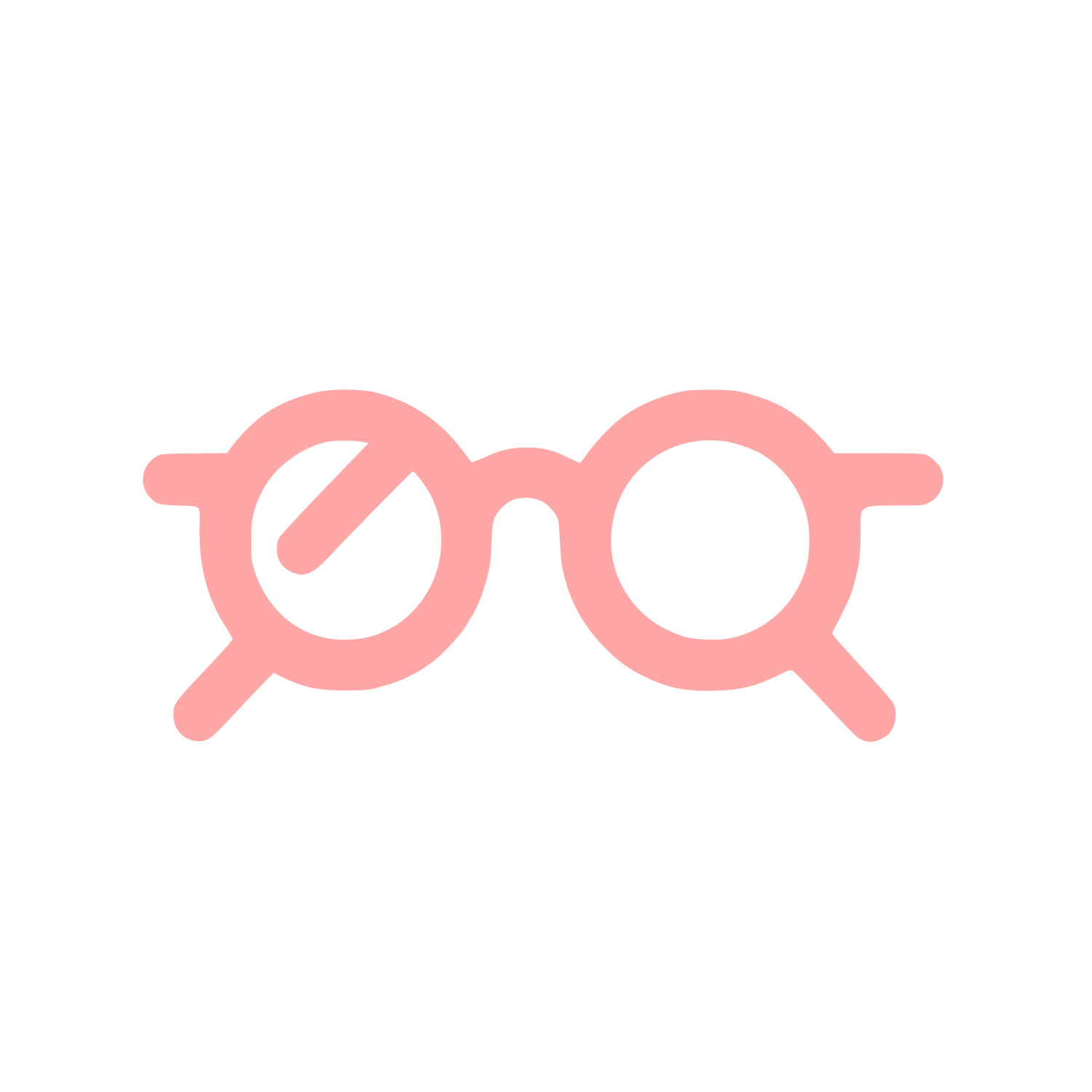 Glasses Logo Design #ffa6a6
