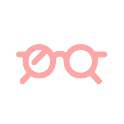 Glasses Logo Design #ffa6a6